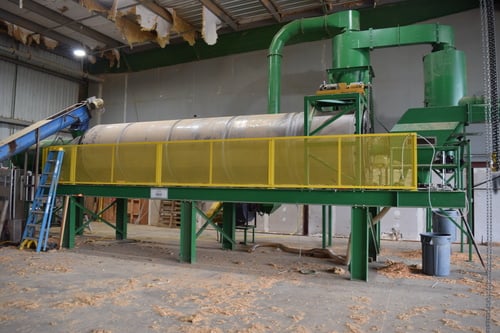 Uzelac #SPD-1000, rotary dryer system, 3,500,000 BTU drum dryer-single pass - Image 1