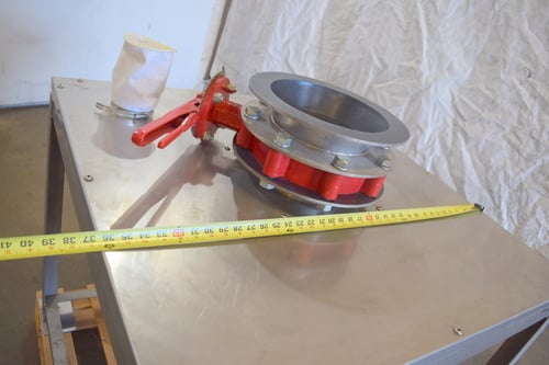 Material transfer & storage hopper, 3' x 3' x 2-1/2'tall with 7-1/2"valve - Image 9