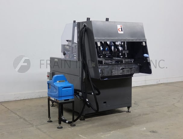 Dual head top load tray former, Delkor #752, automatic, with hot melt glue sealer, 5-60 cycles per minute - Image 5