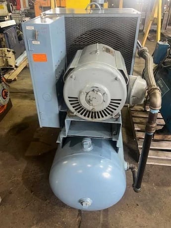 25 HP Worthington, tank mounted air compressor, 180 psi, 1765 RPM, 230/460 V., 120 gallon tank, 1978 - Image 2