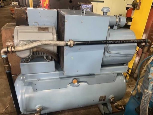 25 HP Worthington, tank mounted air compressor, 180 psi, 1765 RPM, 230/460 V., 120 gallon tank, 1978 - Image 3