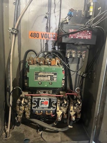 25 HP Worthington, tank mounted air compressor, 180 psi, 1765 RPM, 230/460 V., 120 gallon tank, 1978 - Image 7