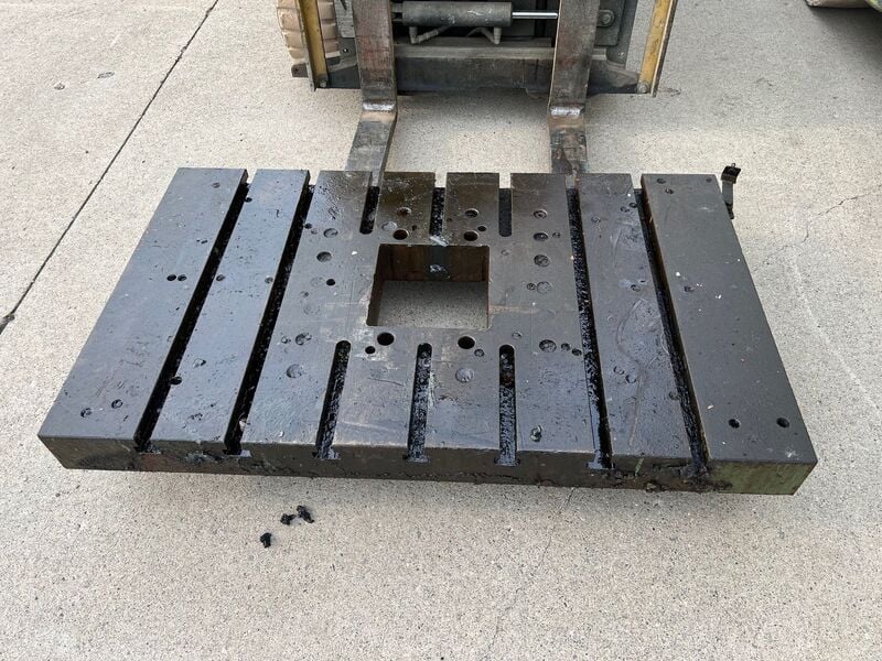 30" L x 50" width x 4.25" H, T-Slotted Bolster Plate - Image 1
