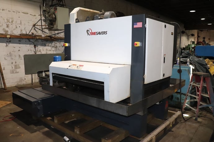 50" Timesavers Puma #3111-25-0, Single Head Wet Belt Sander, 30 HP, 460V., squeegee rollers & dry blower - Image 1