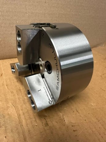 5" Samchully #HS-05, high speed 3-jaw hydraulic power chuck - Image 6