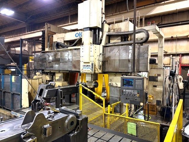 Okuma #MCR-25-BII, bridge type CNC universal machining center, OSP700m Control, 157" X, 92" Y, 29.4" Z, 4000 - Image 4