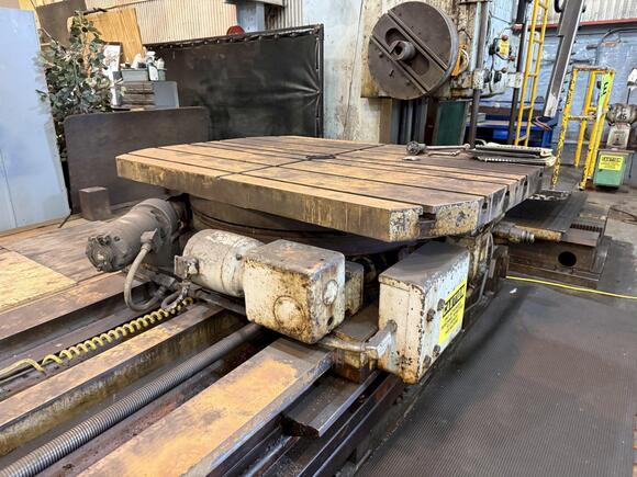 5" Cincinnati Gilbert, floor type horizontal boring mill with floor plate, 50" x 72" infeeding power rotary - Image 8