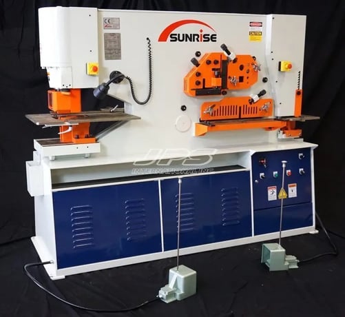 6" x 6" x .5" Sunrise #IW-110SD, with hydraulic plate & hydraulic angle shear hold downs, 110 ton, new - Image 1