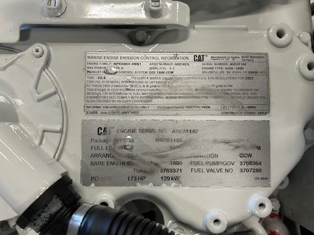 118 KW Caterpillar #C4.4TA, marine generator set, ABS Certified, 24V 120/208 Volts, 3 Phase, 60Hz - Image 8