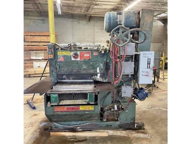 3.5" Mereen Johnson #424-DC, dip chain multi-blade rip saw, 24" arbor, 14" diameter tooling, 6" throat, 1973 - Image 1