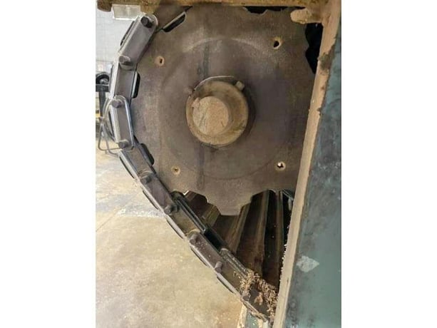 3.5" Mereen Johnson #424-DC, dip chain multi-blade rip saw, 24" arbor, 14" diameter tooling, 6" throat, 1973 - Image 3