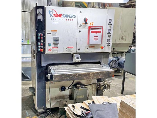 36" Timesavers #2321-23-21, 2 head knife planer, 5.5" diameter contact roll, 20-45 FPM, 38" passline - Image 1