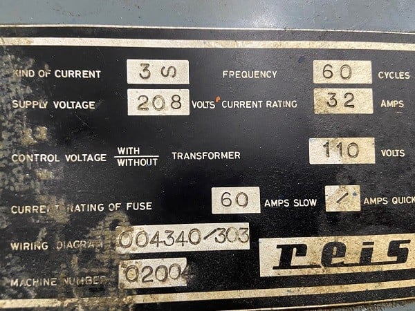 90 Ton, Reis #TUS90-OK, hydraulic spotting press, 35.44" x 50.40"capacity - Image 5