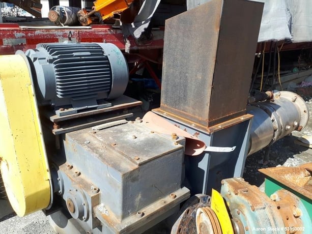 12" Bonnot Company Screw Extruder, 40 HP, 47" L, Jacketed Grooved Barrel, 1775 RPM, 18" x 18" infeed, 41-1/2" - Image 2