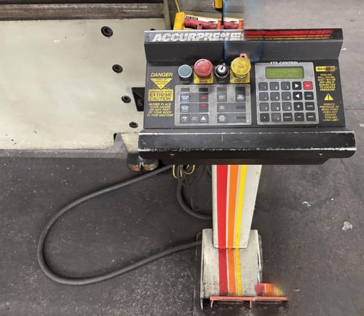 100 Ton, Accurpress #710010, hydraulic press brake, 2-Axis CNC back gauge, ETS pendant, 10' overall, 102" - Image 10