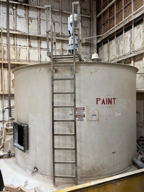 10000 gallon Stainless Steel Mixing Tank, 5/10 HP Agitator, 1900 - Image 6