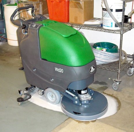 Bulldog #WD20, walk behind floor scrubber, as-is - Image 1