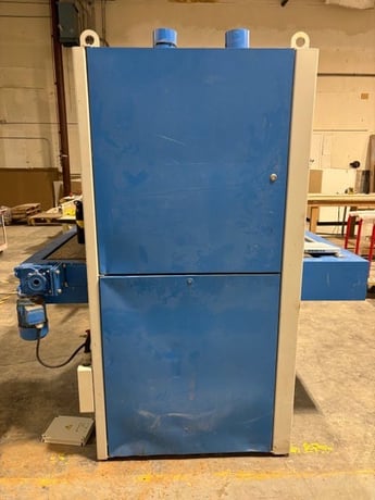 43" x 86" Houfek #1100-RC-Buldog, Dual-Head Belt Sander, 6" diameter Rubber Drum, (4) Hold Down Rollers, 60 - Image 6