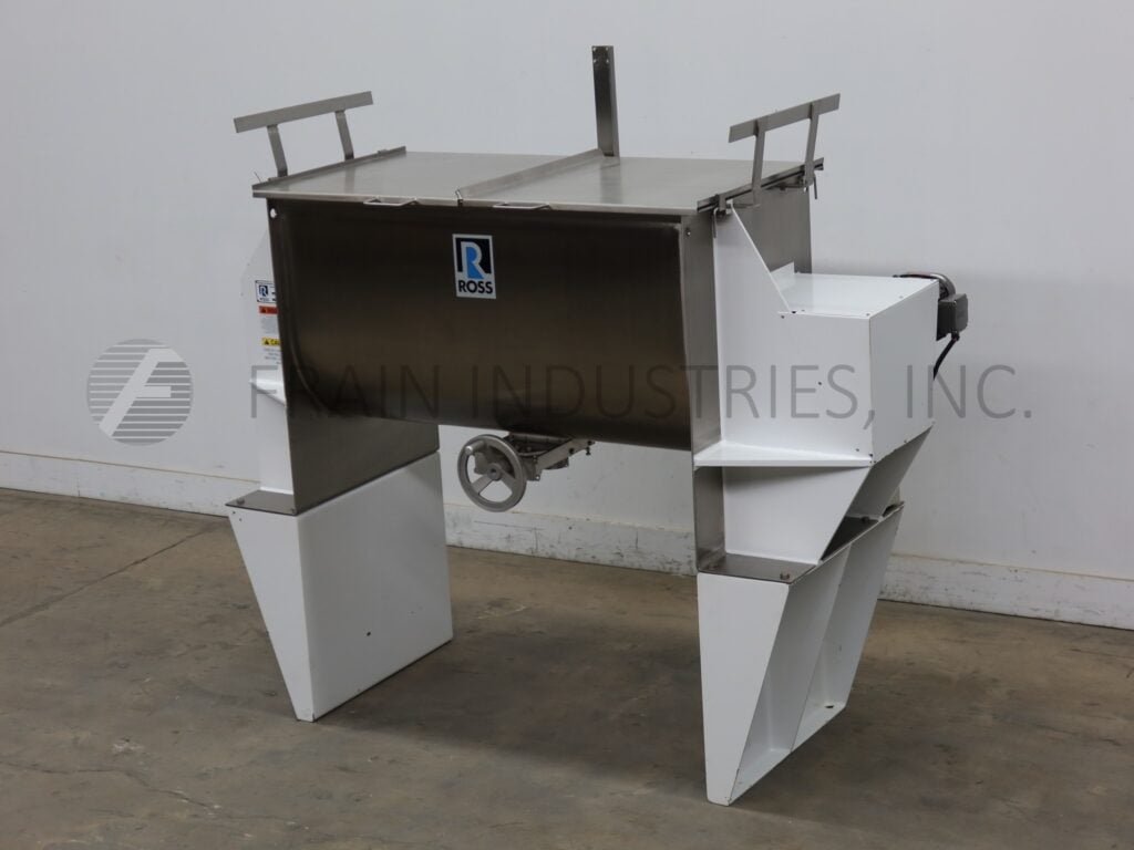 30 cu.ft. Ross #42N-25S, 316 Stainless Steel, double ribbon mixer, 60" L x 29" W x 33" D, flip up cover, 10 HP - Image 5
