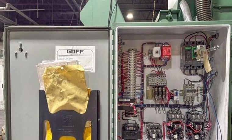 3 cu.ft. Goff #3BB, rubber belt tumblast, 7.5 HP wheel, shot trap, dust collection system, upgraded pneumatic - Image 5