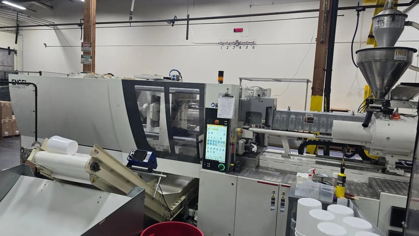 310 Ton, 29.64 oz., Engel #e-motion-2440/310T, horizontal plastic injection molder, 25.6" x 25.6" tie bar - Image 1