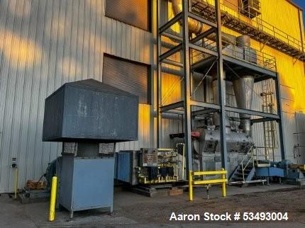 Barr-Rosin, Fluid Bed Dryer, Natural Gas Heater, 744 lb/hr Evaporation, 15879 cfm @13" sp blower, 2003, AS IS - Image 1