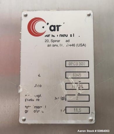 Glatt #GPCG-5, Fluid Bed Dryer/Granulator, Stainless Steel, spray granulation Inserts, 2 Bar, 5.5 kW Blower - Image 3