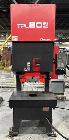 80 Ton, Amada #TPL80SI, single point, Link drive, gap frame press, 5.1" stroke, 17.9"Shut Height, 2000 - Image 2
