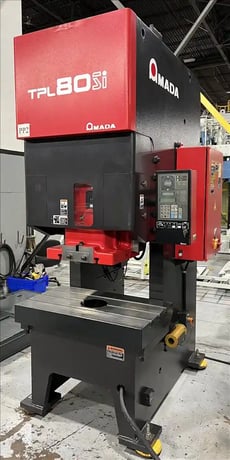 80 Ton, Amada #TPL80SI, single point, Link drive, gap frame press, 5.1" stroke, 17.9"Shut Height, 2000 - Image 3