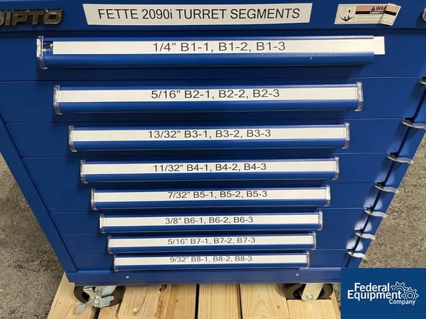 Fette #2090-36i, LOT of 24, Turret Segments, for tablet press, 1/4"-9/32" - Image 6