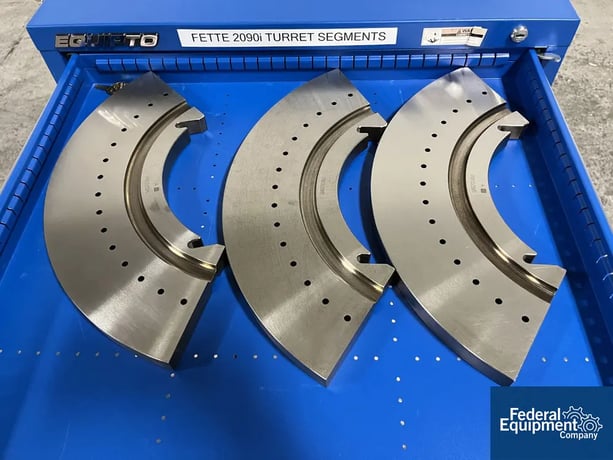 Fette #2090-36i, LOT of 24, Turret Segments, for tablet press, 1/4"-9/32" - Image 7