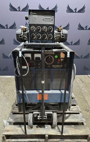 450 Amps, Miller #Deltaweld-450, arc welder with wire feeder & cart - Image 2