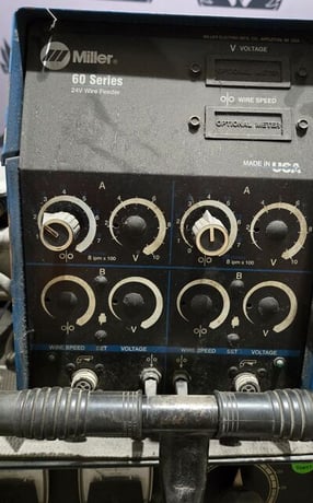 450 Amps, Miller #Deltaweld-450, arc welder with wire feeder & cart - Image 10