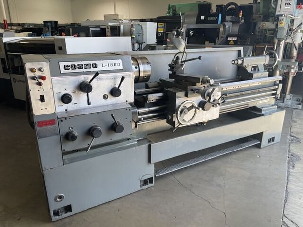 18" x 60" Cosmo #L-1860, engine lathe, 10" swing over cross slide, 7.5 HP, 3.2" bore, 12 speed 40-2000 RPM - Image 1