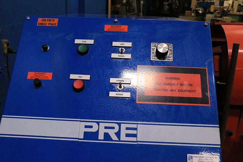 2500 lb. Press Room Eqpt #PR-122500-DC-GLGRSBD, uncoiler, 12" width, 48" outside dimensions, 15.5"-20"ID, 30 - Image 5