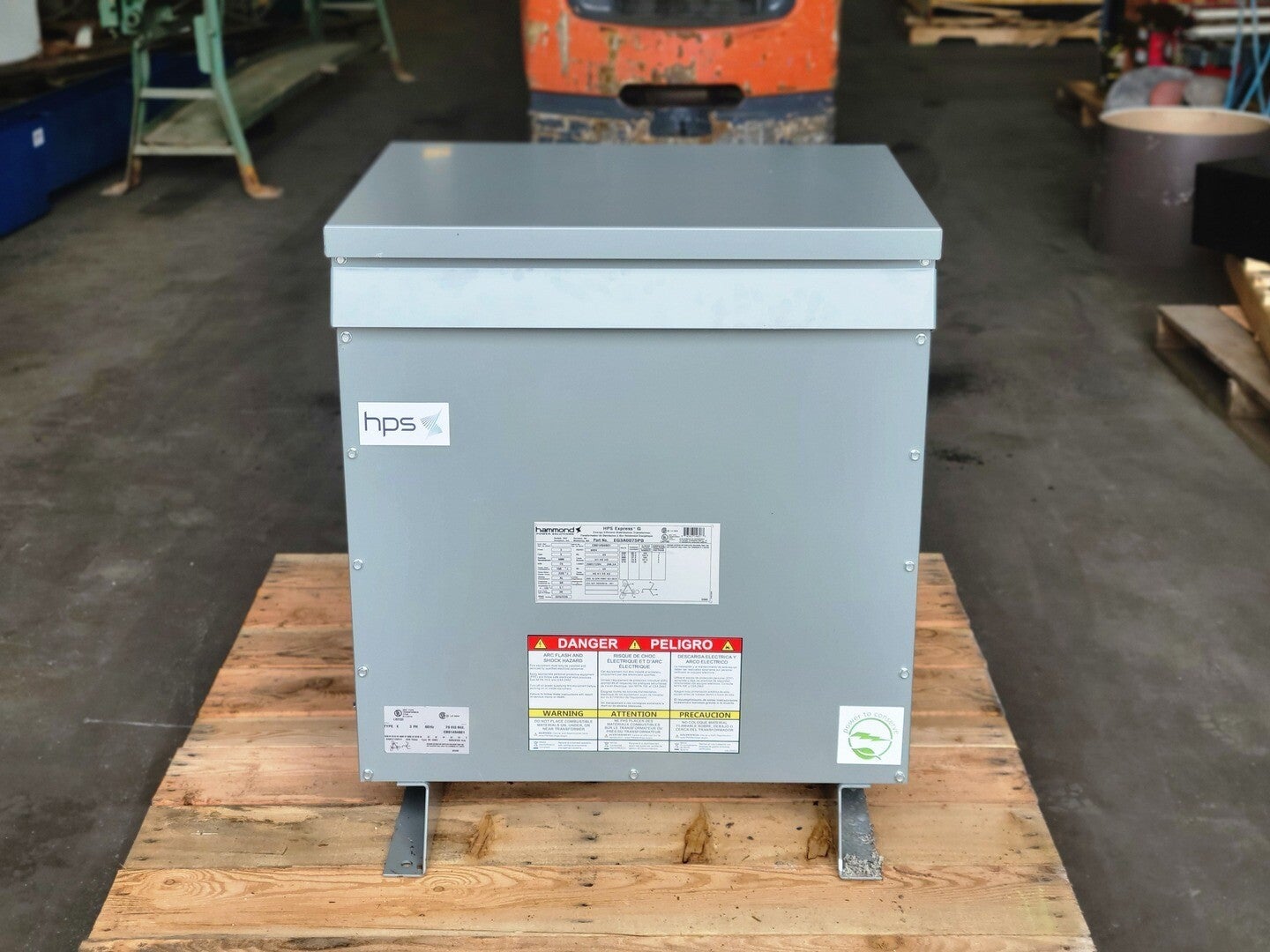 75 KVA 600 Primary, 208Y/120 Secondary, Hammond Power Solutions EG3A0075PB, dry type, Nema 3R, new surplus - Image 1