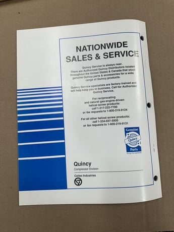 Ome Quincy Parts Manual For Qr-25 Series Models 206/210 Compressors 50197-102 - Image 6