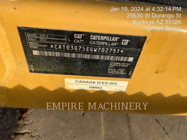 Caterpillar 307.5-07, Crawler Excavator, 2112 hours, S/N: GW702751, 2021 - Image 6