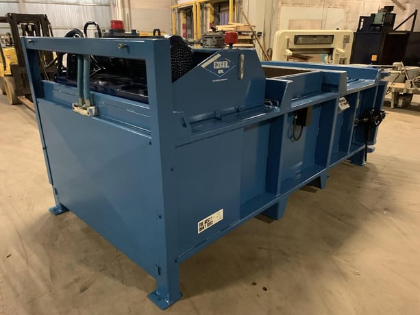 60" x 48" x 30" Excel #EX-60, automatic manual tie baler with conveyor, 54" x 35" feed opening - Image 9