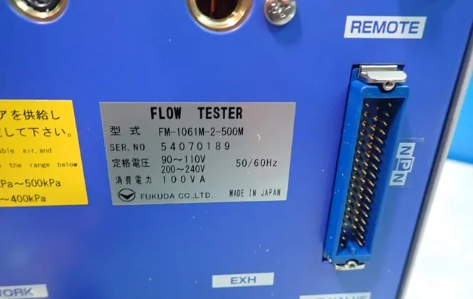 Fukuda #FM-1061M-2-500M, Flow Tester, 100 VA, 90-110/200-240 V, New - Image 6