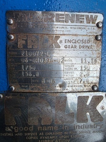 100 HP @ 1750 RPM, Falk #2100Y2-L parallel, 11.16:1 ratio (2 available) - Image 4