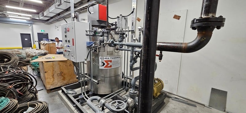 .7 MMBTU/hr, 205 KW, Sigma #HC2-1.0-D-SF, thermal hot oil heater, new surplus - Image 5