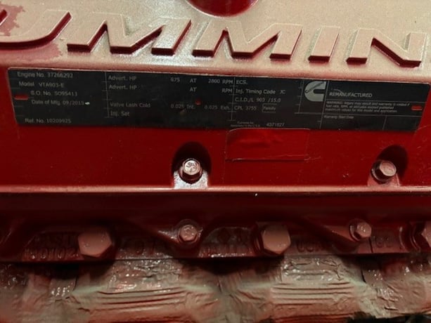 675 HP Cummins #VTA903E-T675 Engine, tar - Image 3