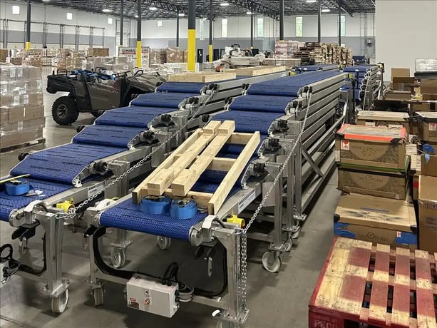 24" wide x 6.9' long, Gorbel #AE-DT24081-H, cascading belt conveyor, (4) 13' 6"sections, 480 V., new - Image 1