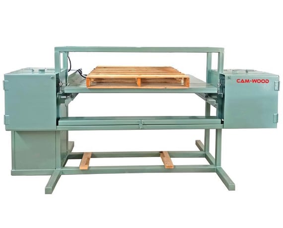 Cam-Wood #1AM-010-G, Bandsaw Pallet Dismantler, 60" x unlimited length Pallet Size, 60" width x 48" D Table - Image 3
