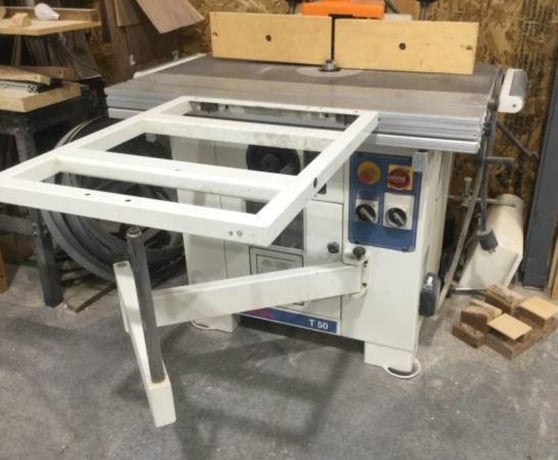 SCM Minimax #T-50, Tilting Spindle Shaper, 1.25" diameter Spindle, -5 to 45 deg. Spindle Tilts, 18" x 43" - Image 1