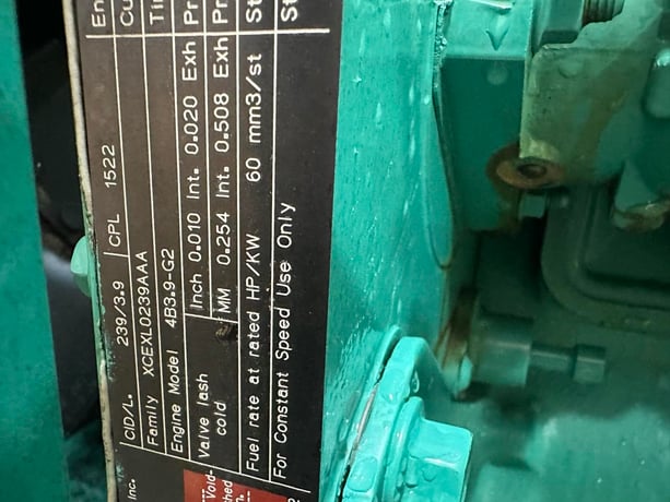 35 KW Cummins, Onan #4B3.9-G2, diesel generator, skid mounted, 120/240 Volts, 4097 hours, 1999 - Image 9