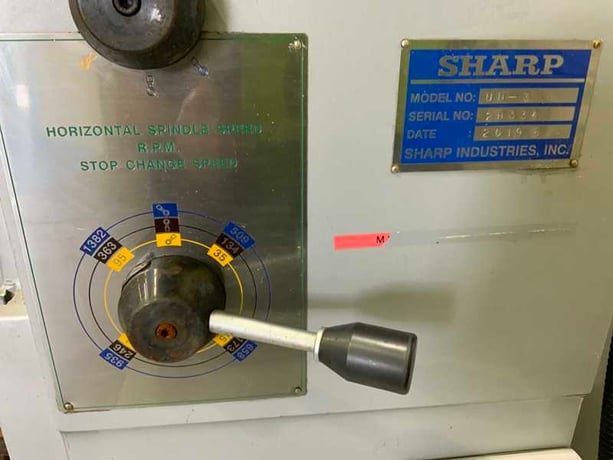 Sharp #UH-3, horizontal mill, 12" x 63" table, coolant, #50 NS, 35-1382 RPM, 2019 - Image 5