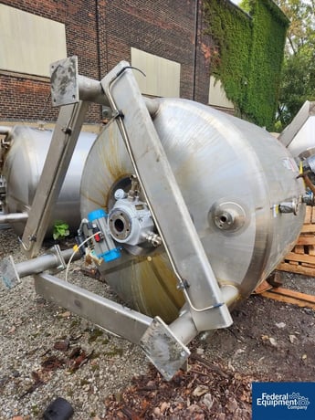 650 gallon SFI, Twin Motion Kettle, 304 Stainless Steel, 60" diameter x 39" straight side, dish top & bottom - Image 3