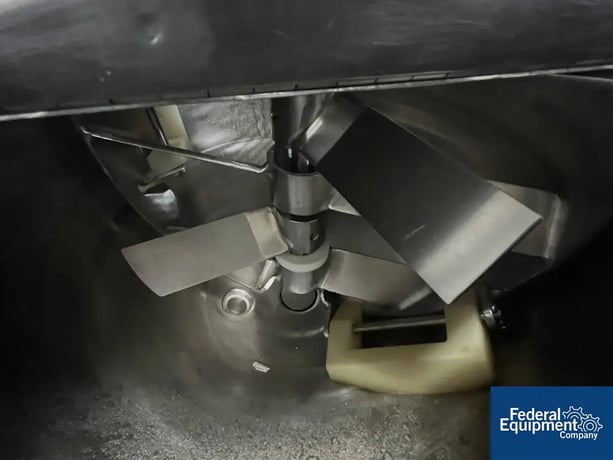 10 gallon Befco, Twin Motion Kettle, 316 Stainless Steel, 18" diameter, hemisphere bottom, open top, 60 psi @ - Image 7